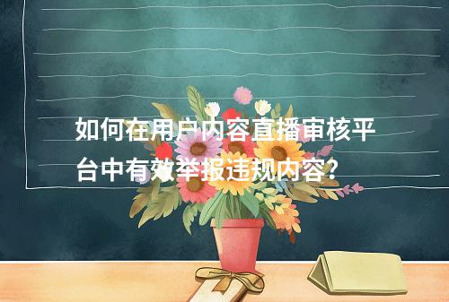 如何在用户内容直播审核平台中有效举报违规内容?