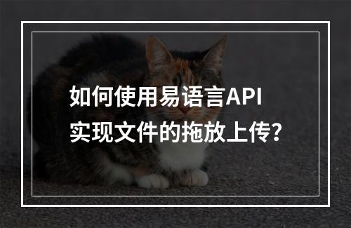 如何使用易语言API实现文件的拖放上传?
