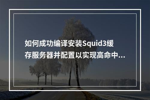如何成功编译安装Squid3缓存服务器并配置以实现高命中率?