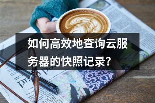 如何高效地查询云服务器的快照记录?