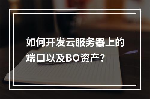 如何开发云服务器上的端口以及BO资产?