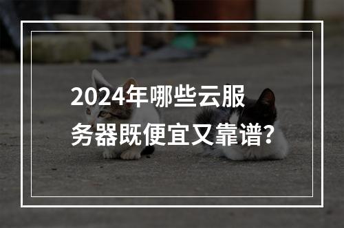 2024年哪些云服务器既便宜又靠谱？