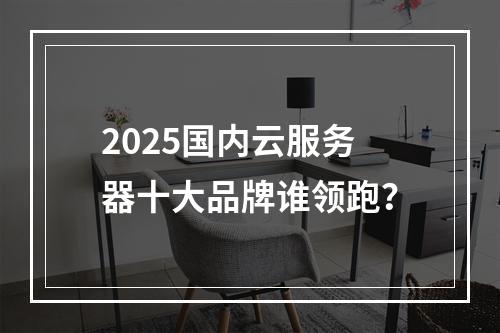 2025国内云服务器十大品牌谁领跑？