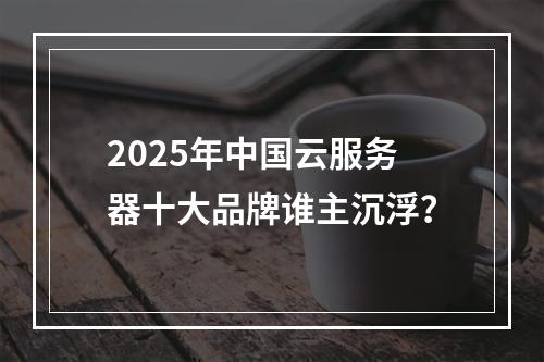 2025年中国云服务器十大品牌谁主沉浮？