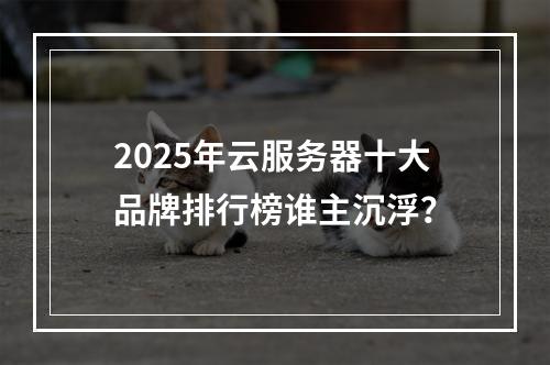 2025年云服务器十大品牌排行榜谁主沉浮？