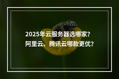 2025年云服务器选哪家？阿里云、腾讯云哪款更优？