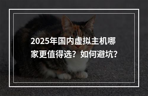 2025年国内虚拟主机哪家更值得选？如何避坑？