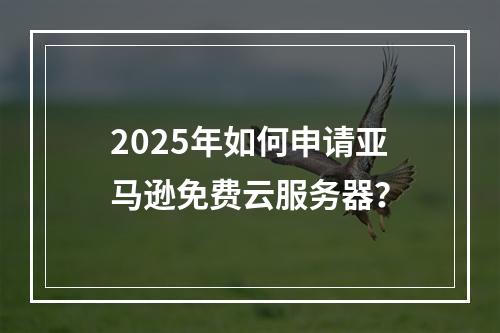 2025年如何申请亚马逊免费云服务器？