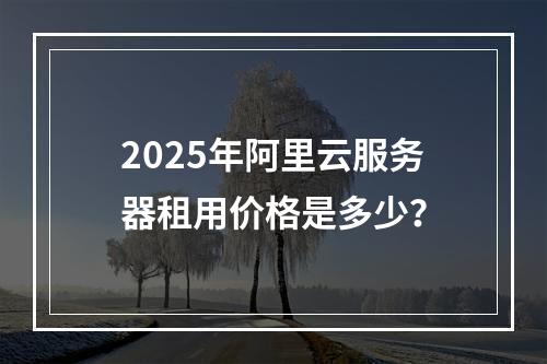 2025年阿里云服务器租用价格是多少？