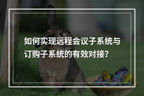 如何实现远程会议子系统与订购子系统的有效对接?