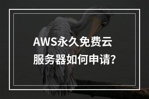 AWS永久免费云服务器如何申请？