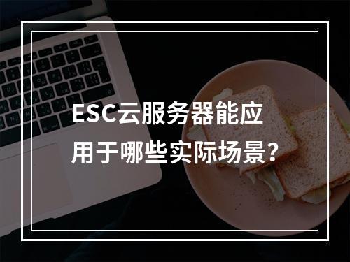 ESC云服务器能应用于哪些实际场景？