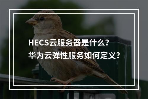 HECS云服务器是什么？华为云弹性服务如何定义？