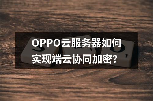 OPPO云服务器如何实现端云协同加密？