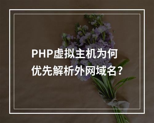 PHP虚拟主机为何优先解析外网域名？