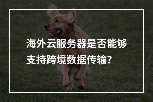 海外云服务器是否能够支持跨境数据传输?