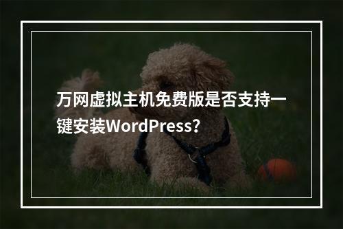 万网虚拟主机免费版是否支持一键安装WordPress？