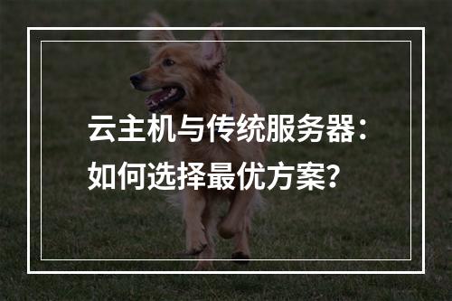 云主机与传统服务器：如何选择最优方案？