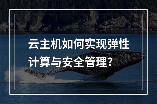 云主机如何实现弹性计算与安全管理？