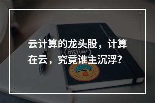 云计算的龙头股,计算在云,究竟谁主沉浮?