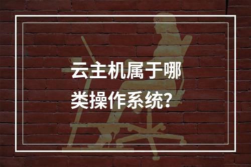 云主机属于哪类操作系统？