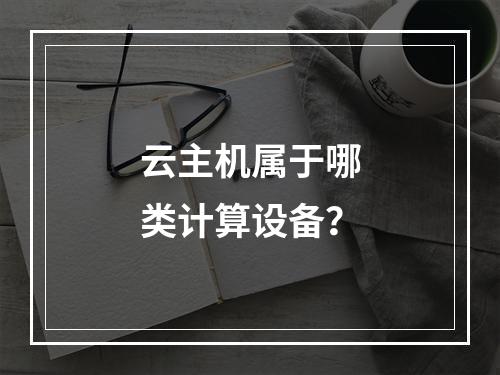云主机属于哪类计算设备？