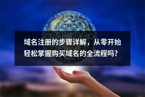 域名注册的步骤详解,从零开始轻松掌握购买域名的全流程吗?