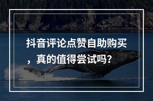 抖音评论点赞自助购买,真的值得尝试吗?