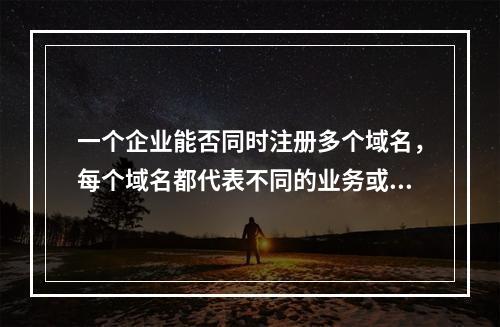一个企业能否同时注册多个域名,每个域名都代表不同的业务或品牌?