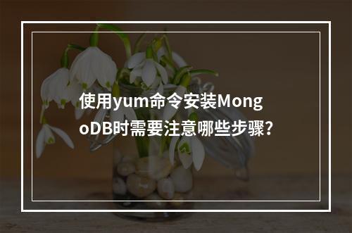 使用yum命令安装MongoDB时需要注意哪些步骤?