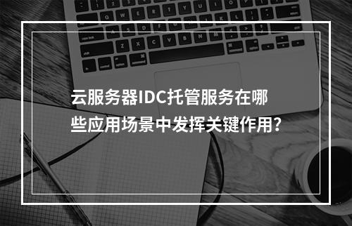 云服务器IDC托管服务在哪些应用场景中发挥关键作用?
