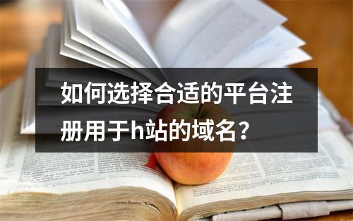 如何选择合适的平台注册用于h站的域名?
