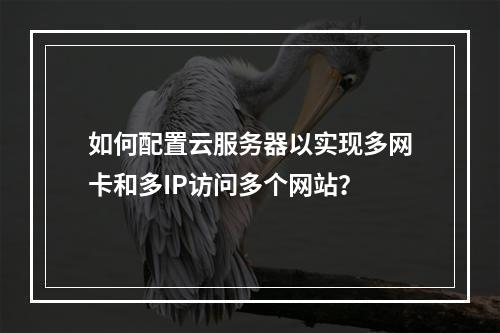 如何配置云服务器以实现多网卡和多IP访问多个网站?