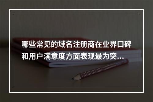 哪些常见的域名注册商在业界口碑和用户满意度方面表现最为突出?