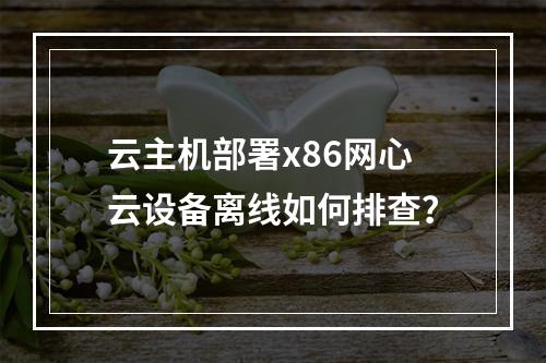 云主机部署x86网心云设备离线如何排查？