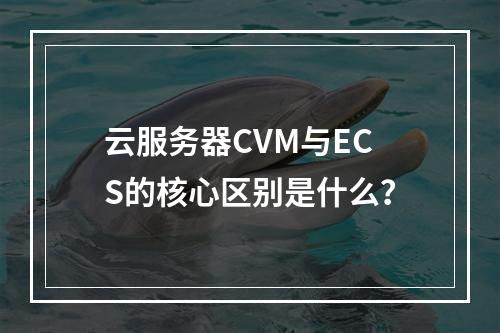 云服务器CVM与ECS的核心区别是什么？