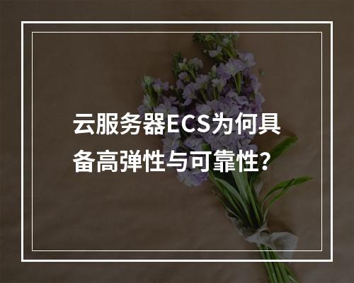 云服务器ECS为何具备高弹性与可靠性？