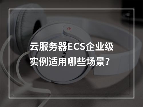云服务器ECS企业级实例适用哪些场景？