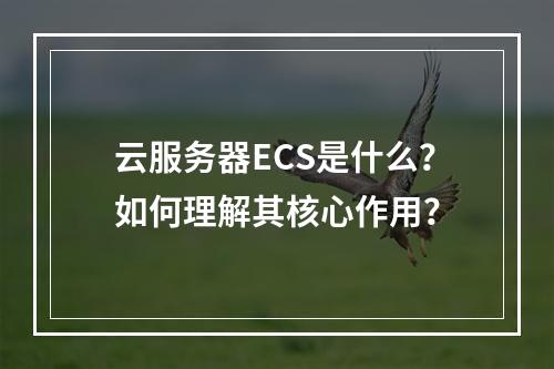 云服务器ECS是什么？如何理解其核心作用？