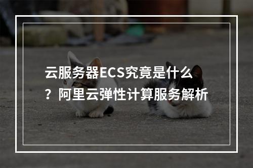 云服务器ECS究竟是什么？阿里云弹性计算服务解析