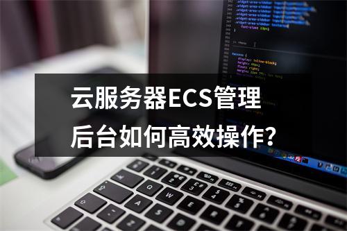 云服务器ECS管理后台如何高效操作？