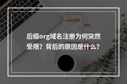 后缀org域名注册为何突然受限?背后的原因是什么?