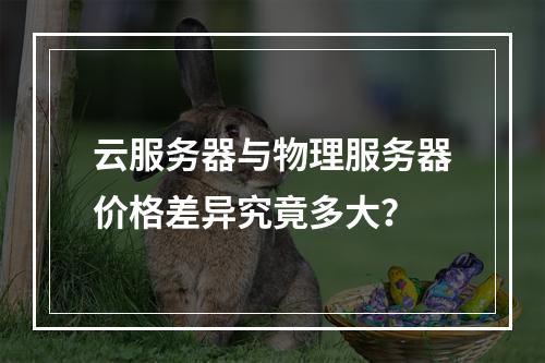 云服务器与物理服务器价格差异究竟多大？