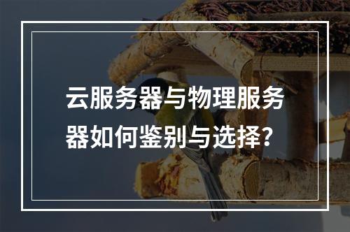 云服务器与物理服务器如何鉴别与选择？