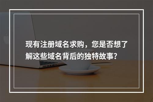 现有注册域名求购,您是否想了解这些域名背后的独特故事?