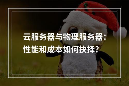 云服务器与物理服务器：性能和成本如何抉择？
