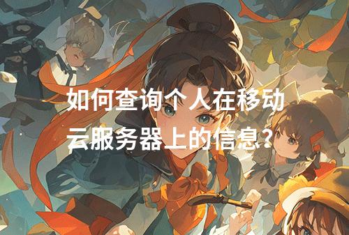 如何查询个人在移动云服务器上的信息?
