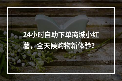 24小时自助下单商城小红薯,全天候购物新体验?