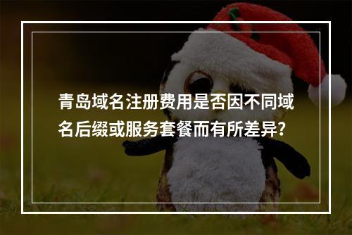 青岛域名注册费用是否因不同域名后缀或服务套餐而有所差异?