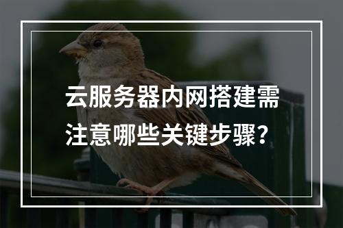 云服务器内网搭建需注意哪些关键步骤？